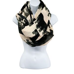 Urban Outfitters Staring at Stars Infinity Scarf Fringe Geometric Knit